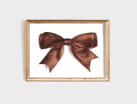Brown Watercolor Bow - "Love so Fragile" Art Print