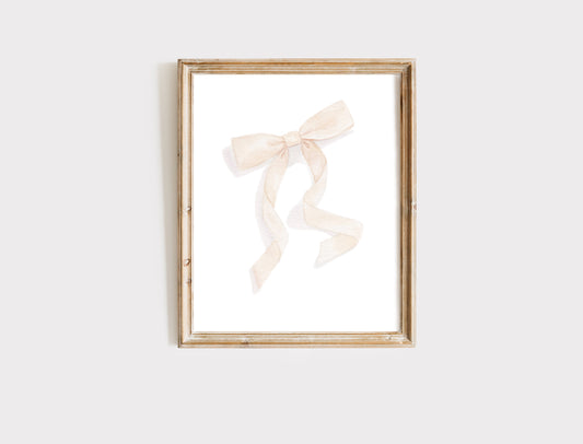 Neutral Watercolor Ribbon - Art Print