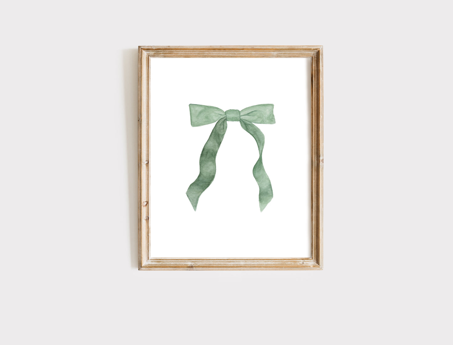 Summer Lane Watercolor Bow Art Print – Soft and Timeless Wall Decor