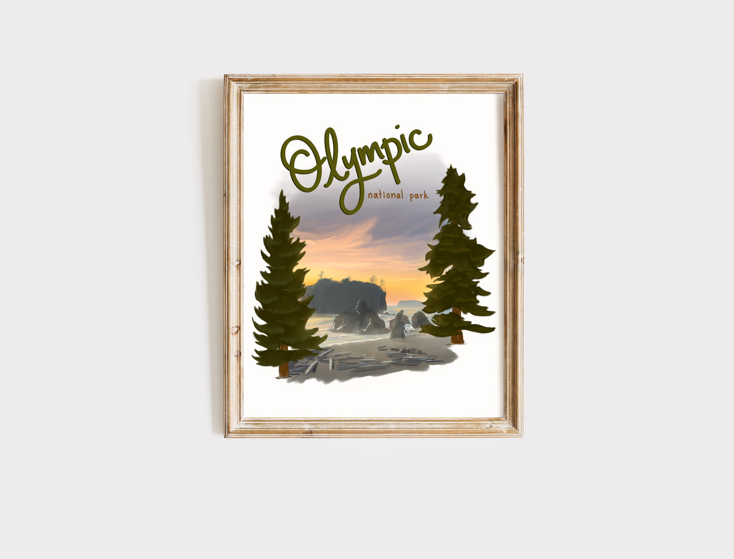 Olympic National Park Art Print – Ruby Beach Landscape Wall Art