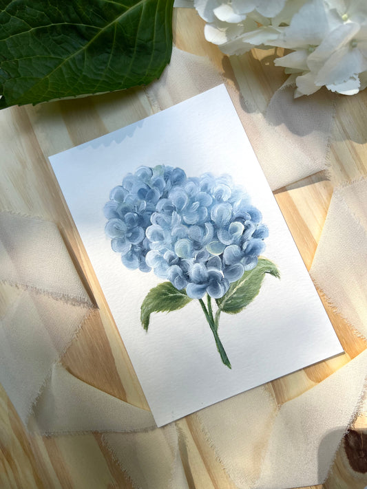 "5"- Hydrangea #5 | 4x6in Original Hydrangea Painting