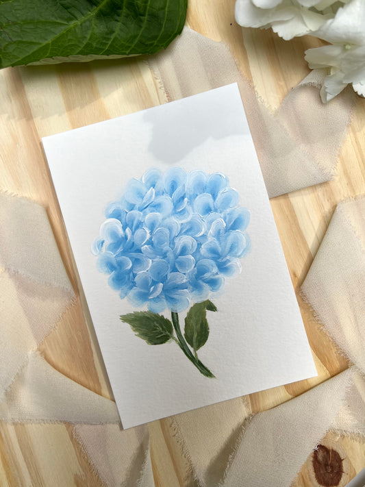 "8"- Hydrangea #8 | 4x6in Original Hydrangea Painting