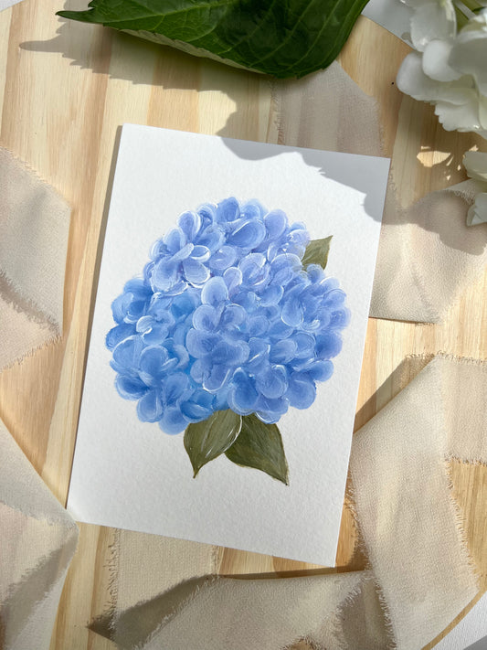 "10"- Hydrangea #10 | 4x6in Original Hydrangea Painting