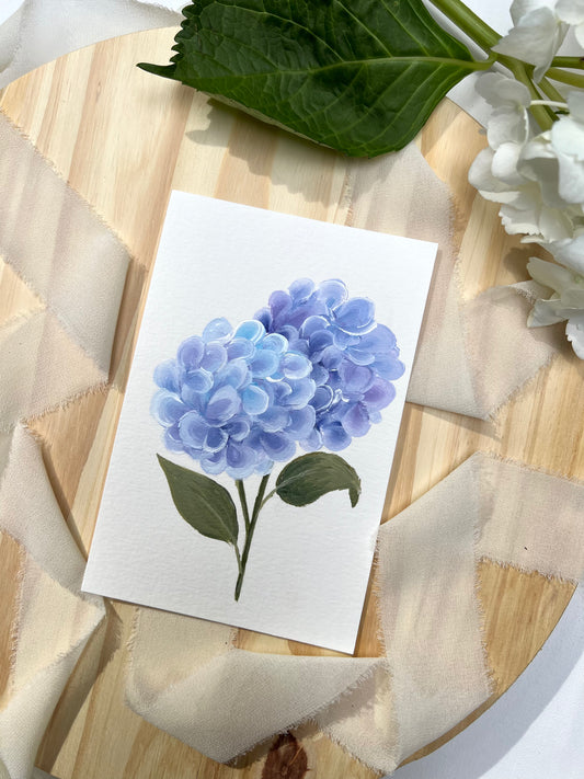 "12"- Hydrangea #12 | 4x6in Original Hydrangea Painting