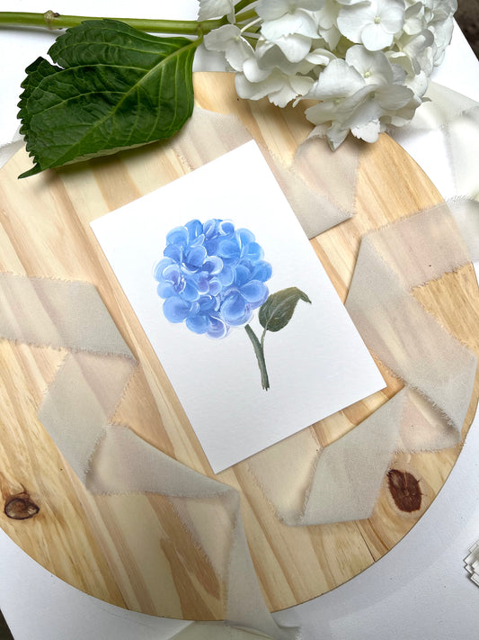 "13"- Hydrangea #13 | 4x6in Original Hydrangea Painting