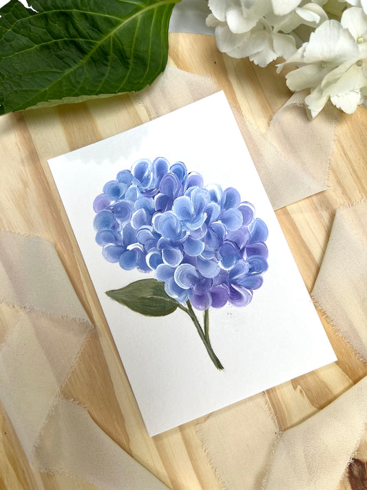 "15"- Hydrangea #15 | 4x6in Original Hydrangea Painting