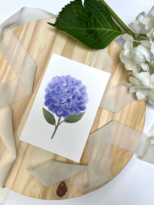 "16"- Hydrangea #16 | 4x6in Original Hydrangea Painting