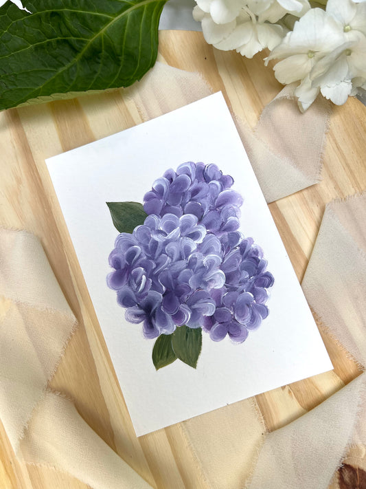 "17"- Hydrangea #17 | 4x6in Original Hydrangea Painting