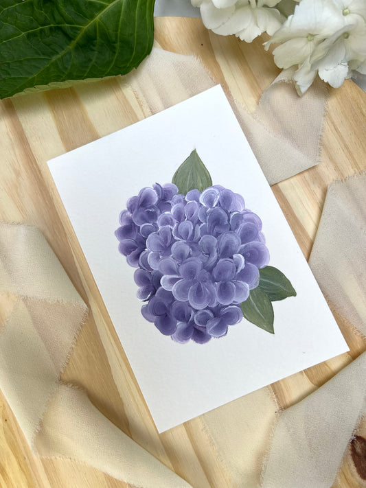 "18"- Hydrangea #18 | 4x6in Original Hydrangea Painting