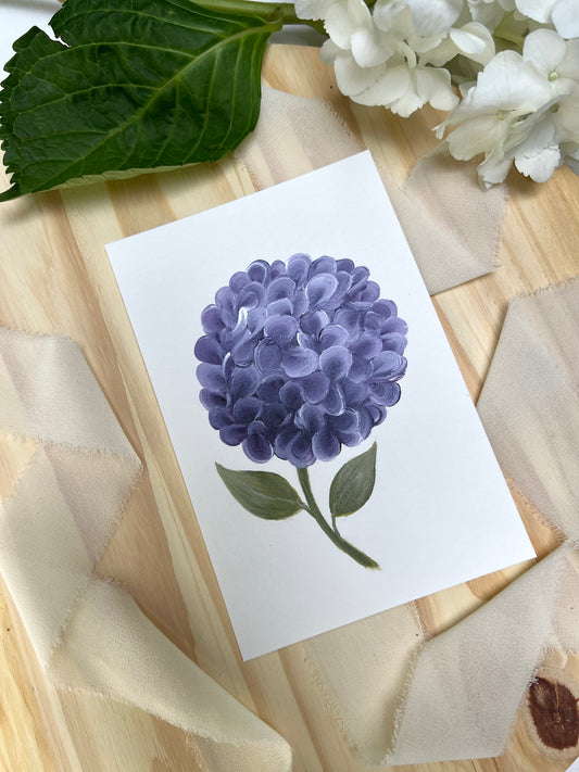 "19"- Hydrangea #19 | 4x6in Original Hydrangea Painting