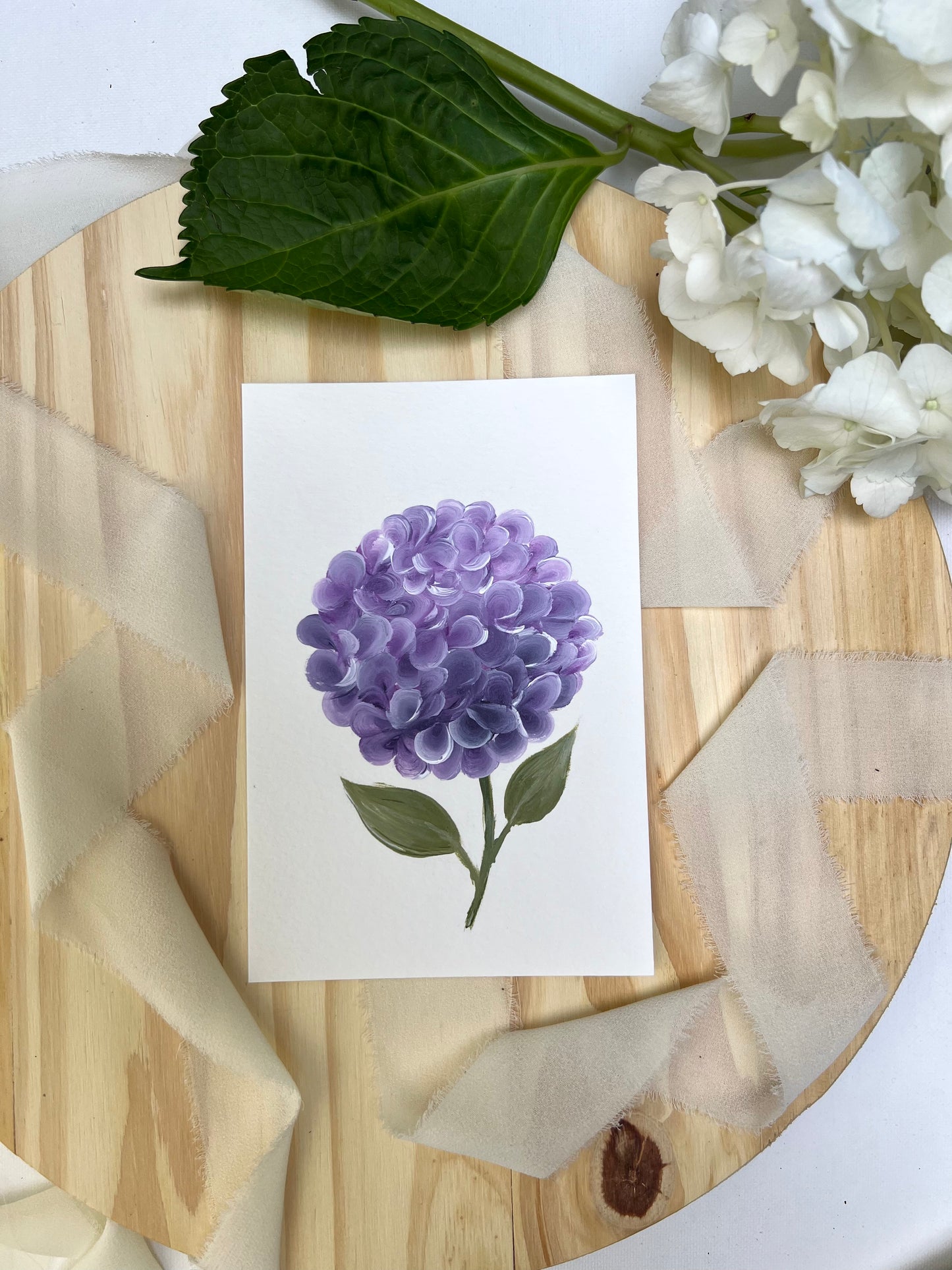 "20"- Hydrangea #20 | 4x6in Original Hydrangea Painting