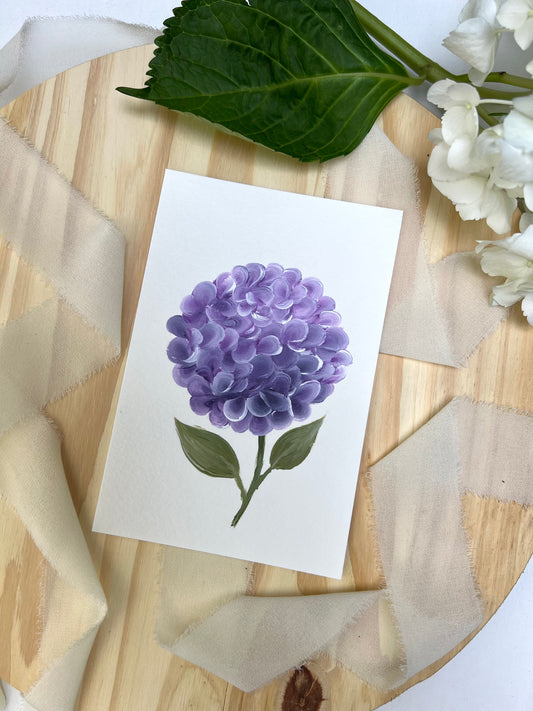 "20"- Hydrangea #20 | 4x6in Original Hydrangea Painting