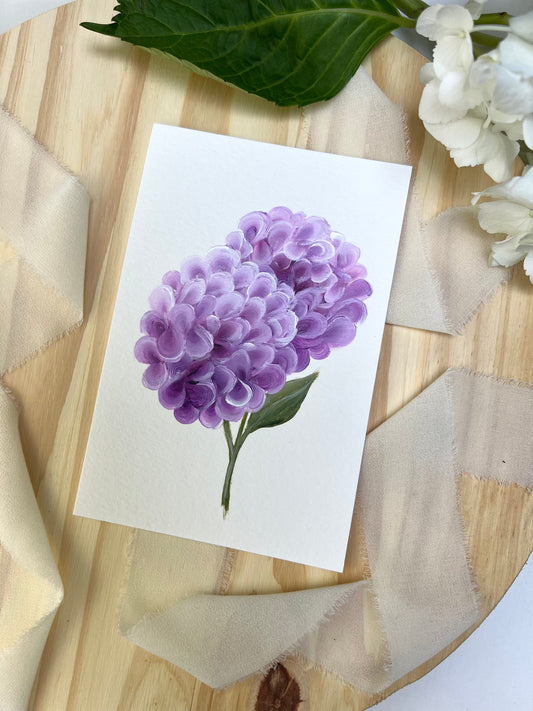 "21"- Hydrangea #21 | 4x6in Original Hydrangea Painting