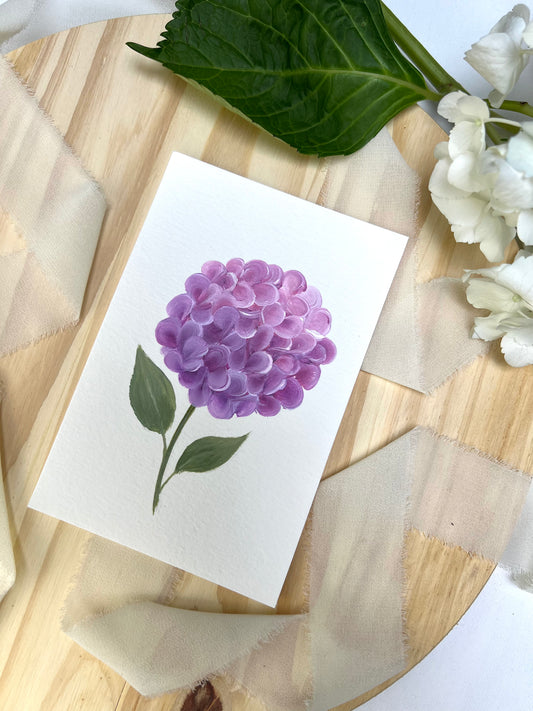 "22"- Hydrangea #22 | 4x6in Original Hydrangea Painting