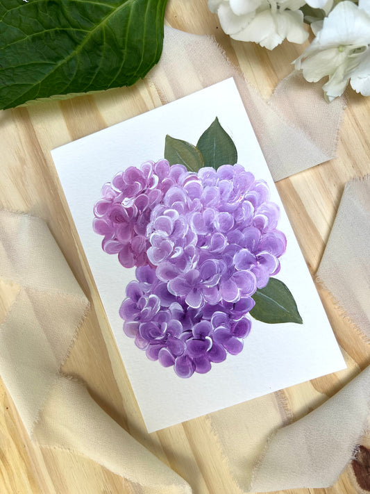 "23"- Hydrangea #23 | 4x6in Original Hydrangea Painting