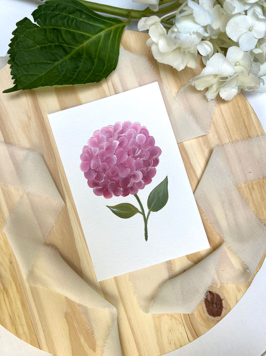 "25"- Hydrangea #25 | 4x6in Original Hydrangea Painting