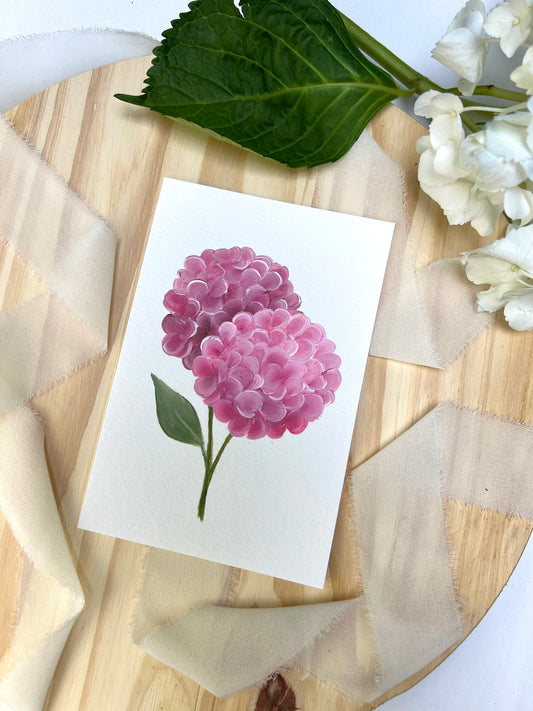 "26"- Hydrangea #26 | 4x6in Original Hydrangea Painting