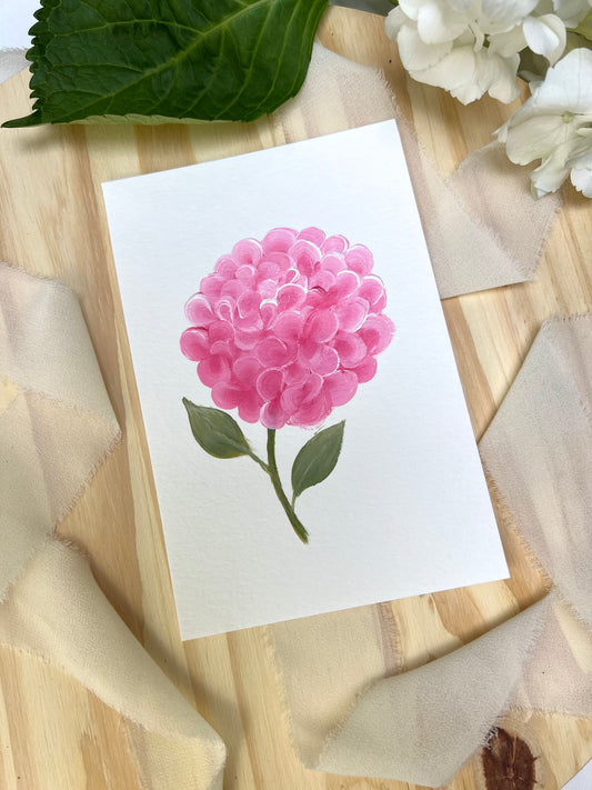 "27"- Hydrangea #27 | 4x6in Original Hydrangea Painting