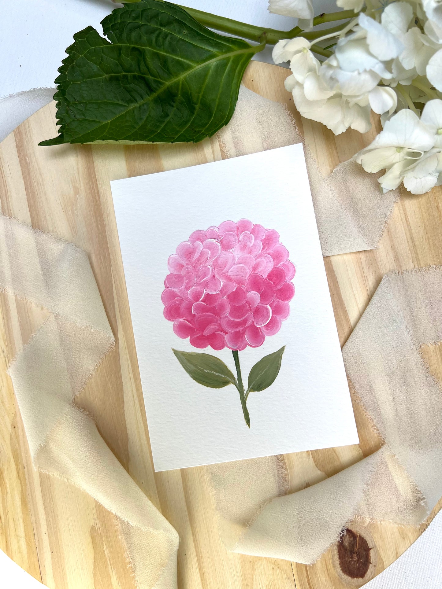 "28"- Hydrangea #28 | 4x6in Original Hydrangea Painting