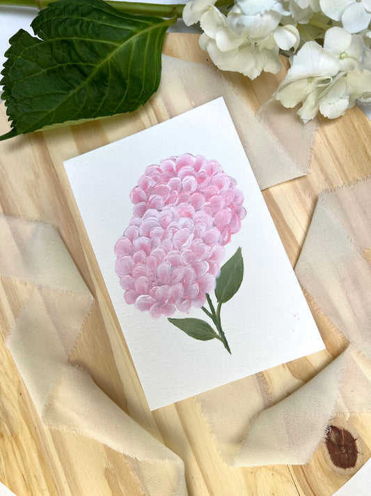 "29"- Hydrangea #29 | 4x6in Original Hydrangea Painting