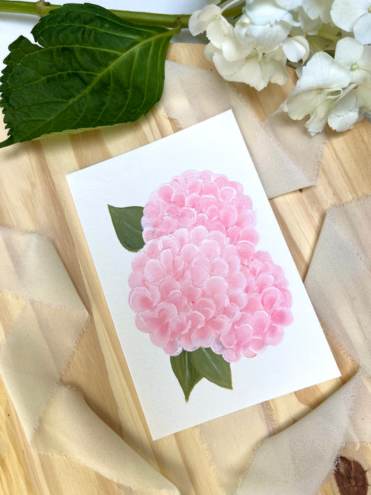 "30"- Hydrangea #30 | 4x6in Original Hydrangea Painting