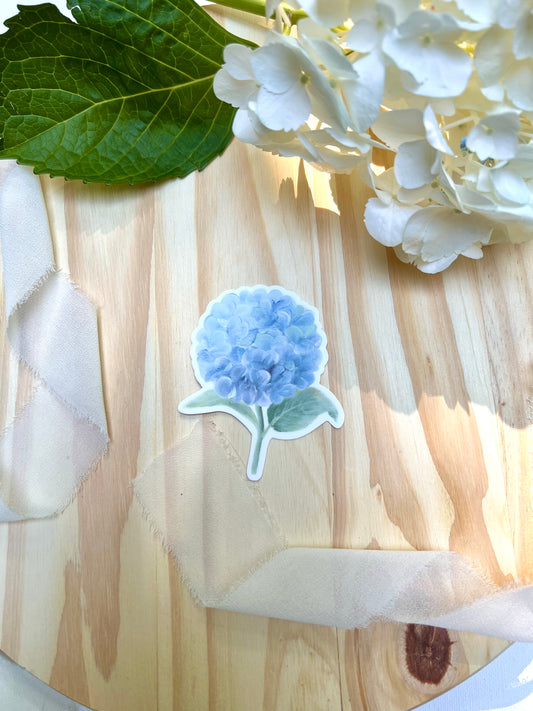 Blue Hydrangea Sticker, 2.47x3in