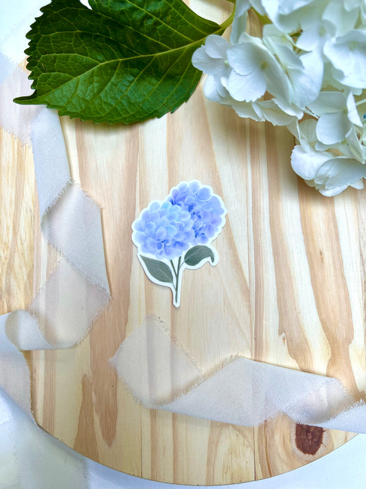 Blue Purple Hydrangeas Sticker, 2.21x3in