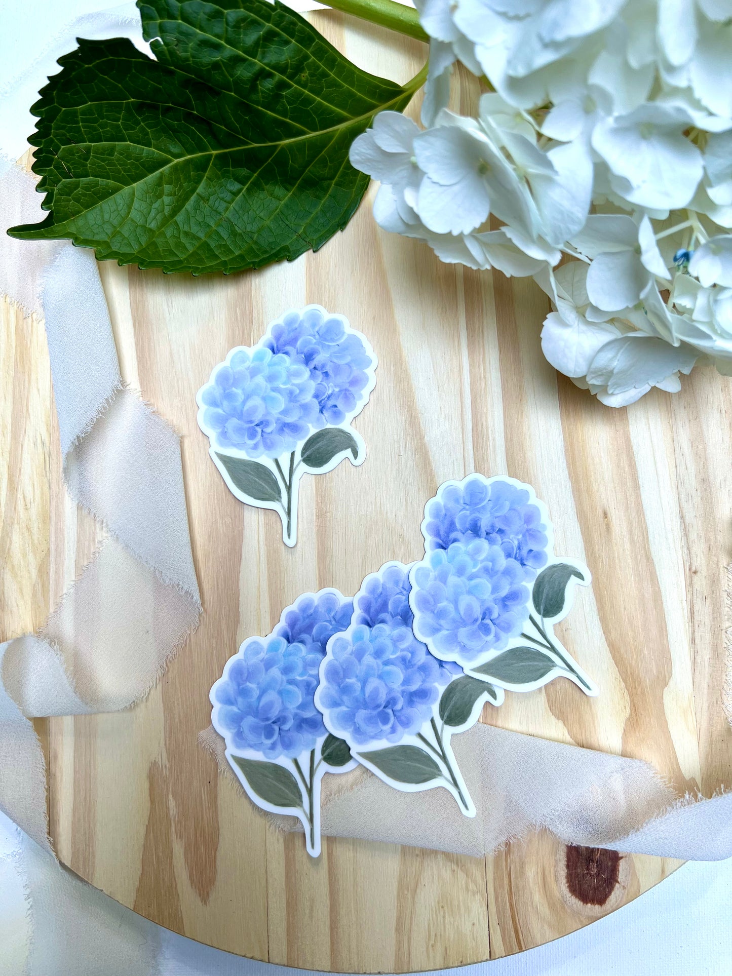 Blue Purple Hydrangeas Sticker, 2.21x3in