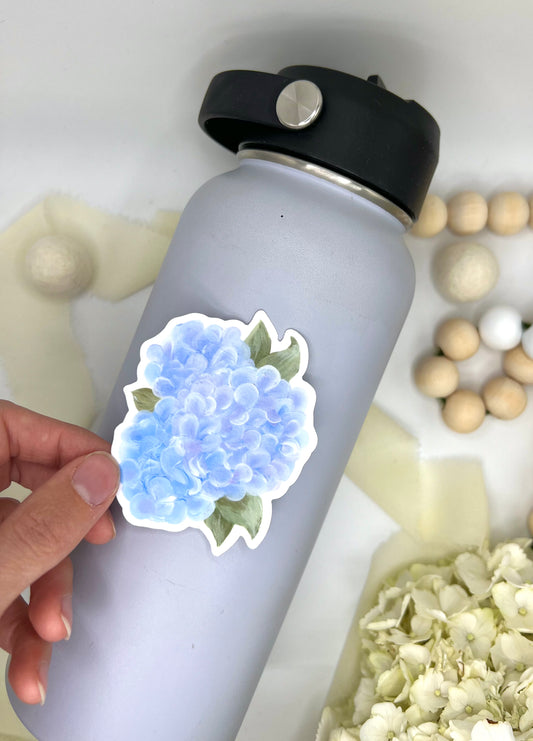 Blue Hydrangea bouquet Sticker, 2.41x3in