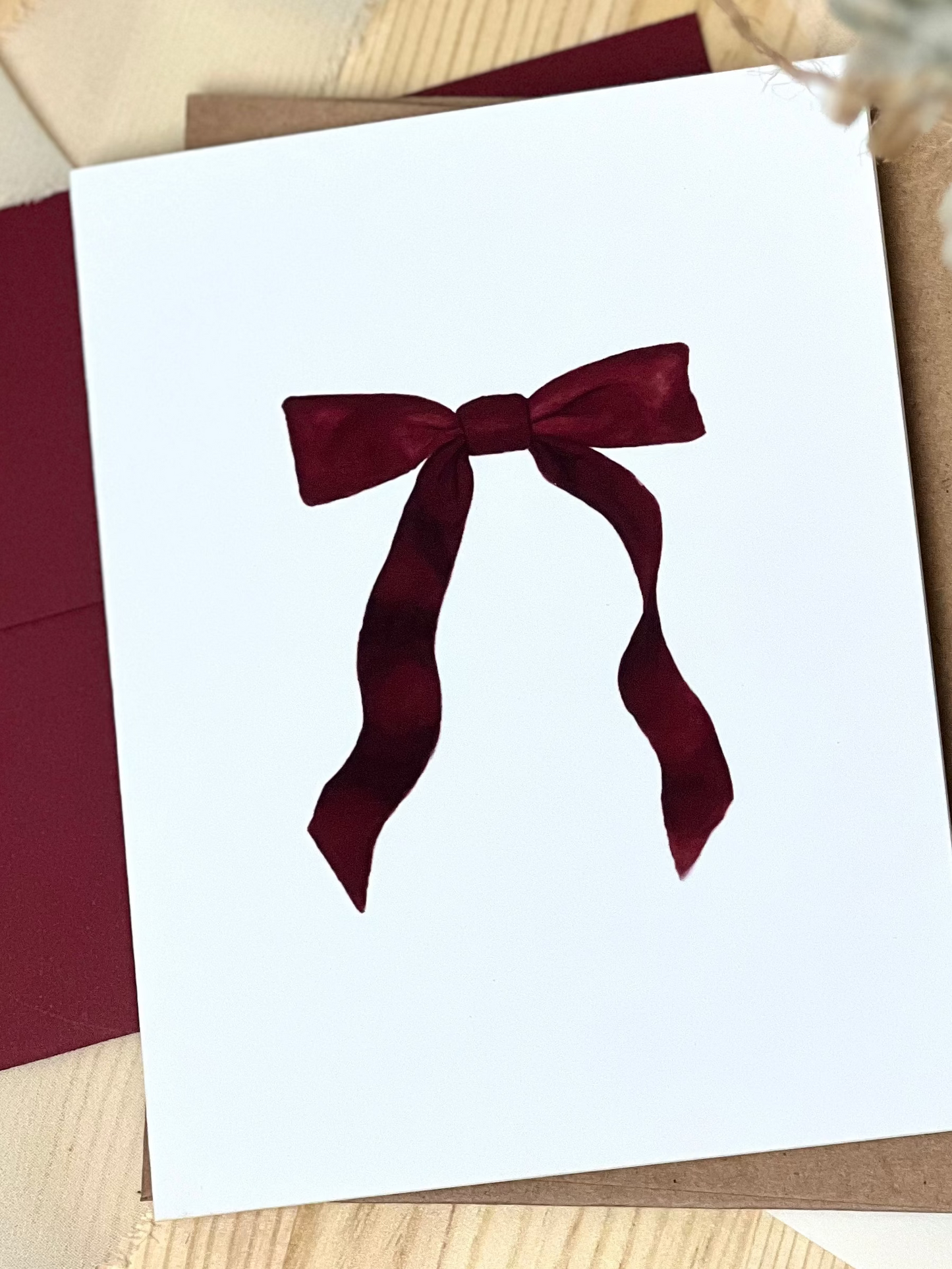 Red Ribbon Greeting Card