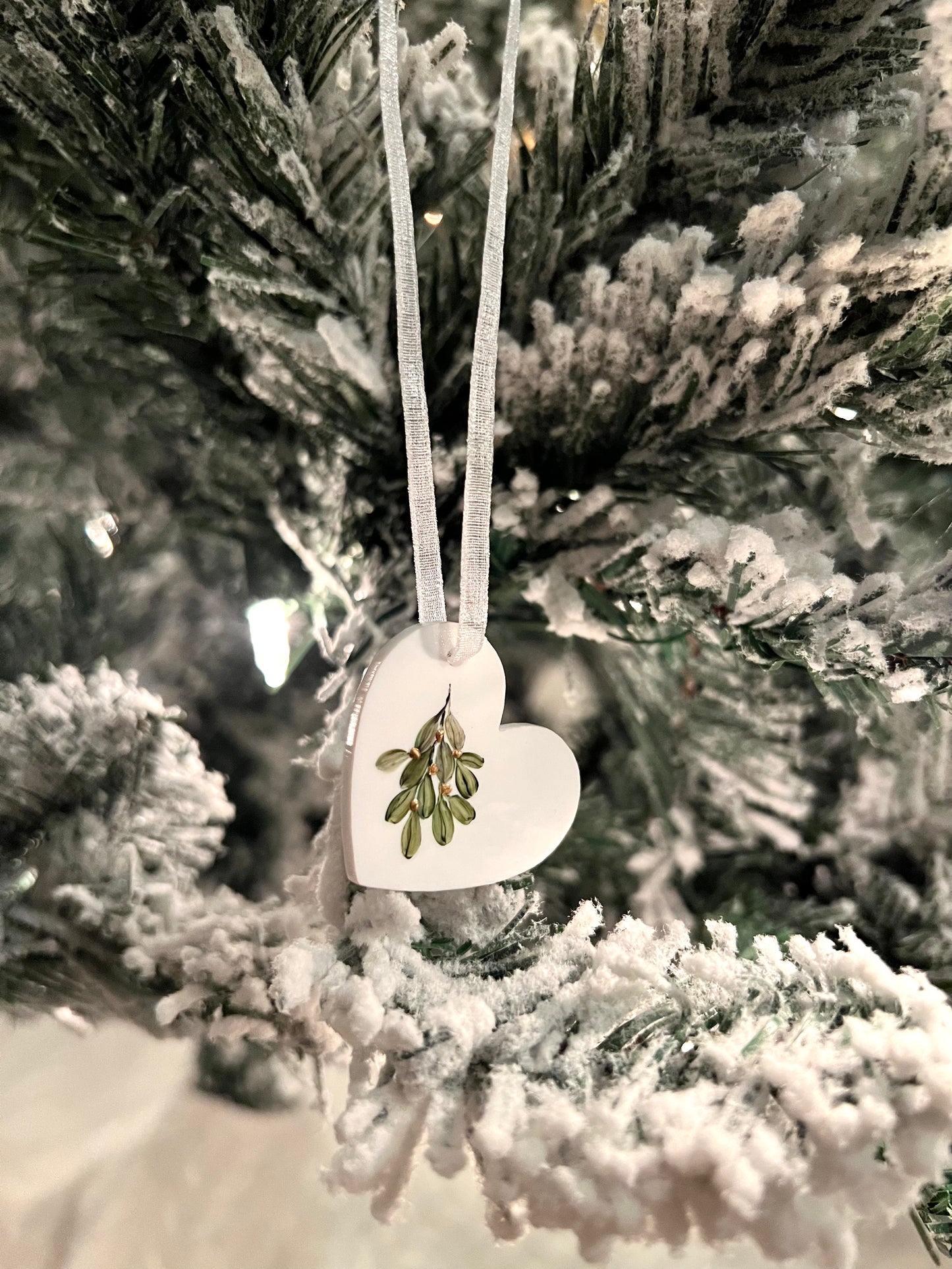 Mistletoe Kiss No. 58 - Original Acrylic Christmas Ornament