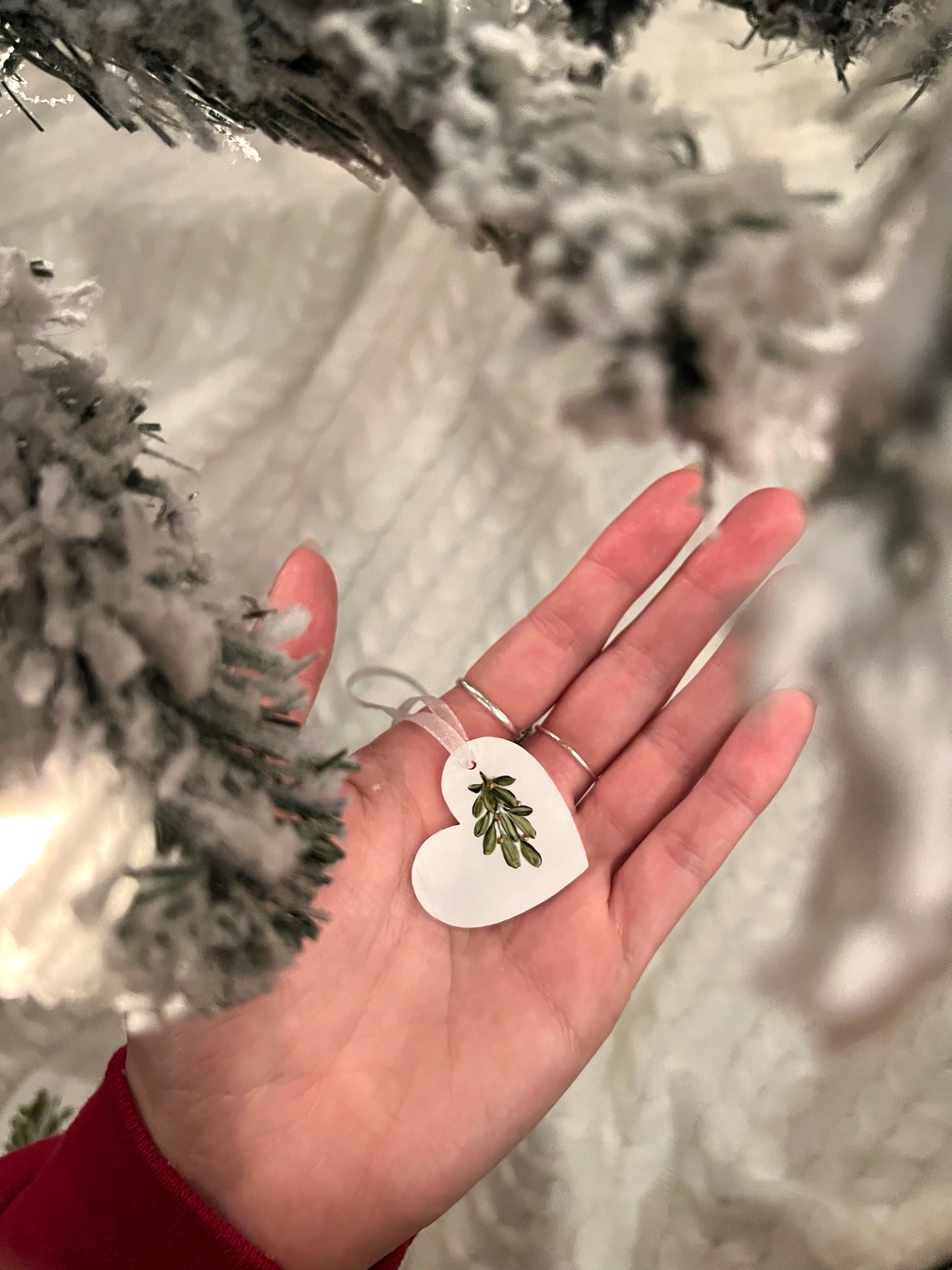Mistletoe Kiss No. 55 - Original Acrylic Christmas Ornament