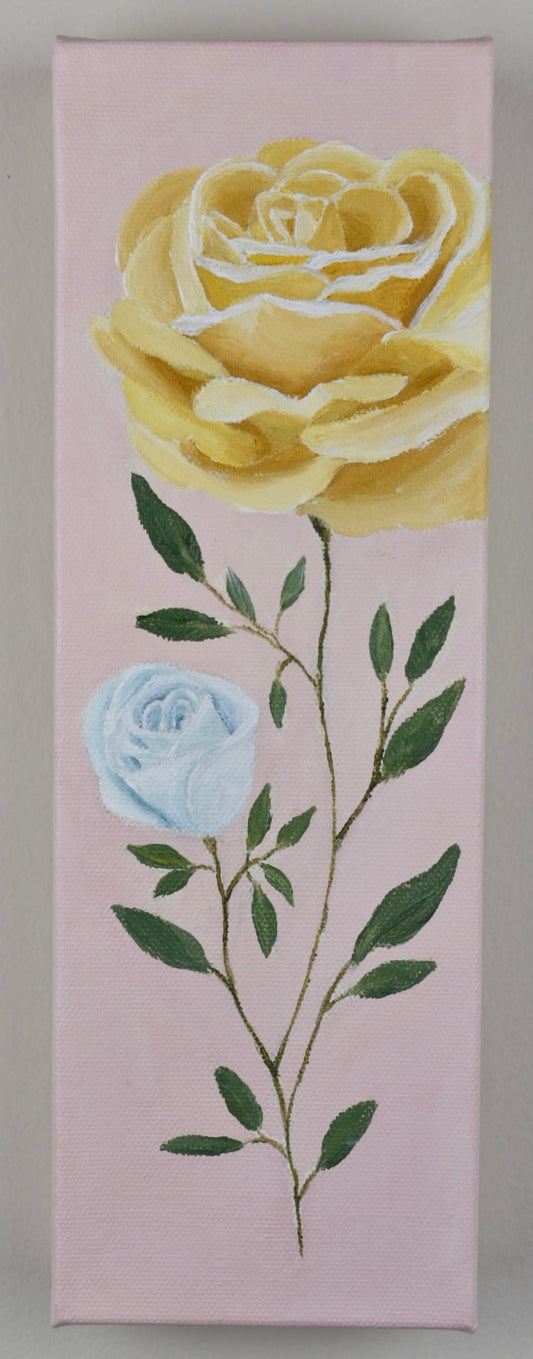 "Adelaide" - 4x12in Original Rose Painting