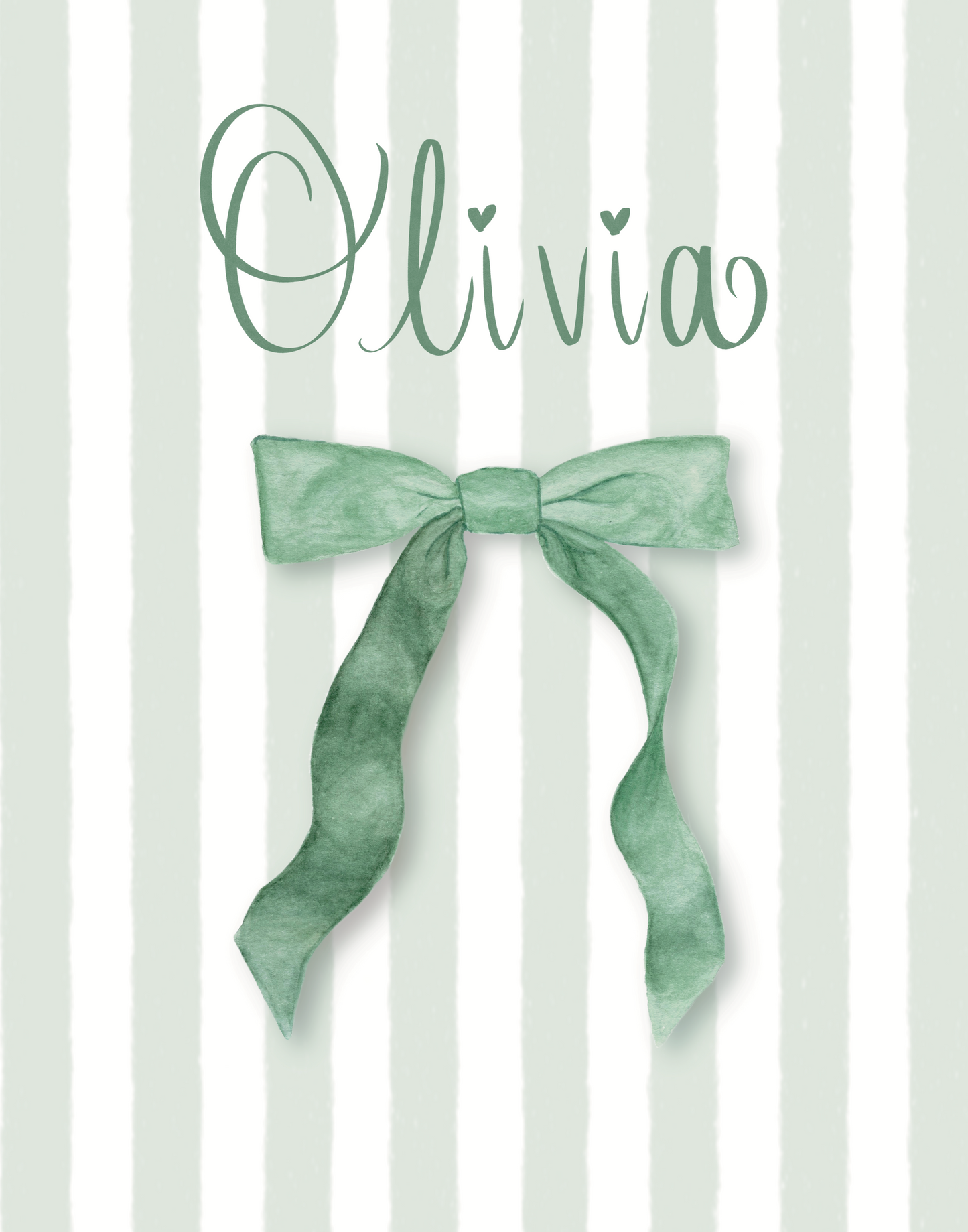 š Personalized Bow Name Art Print ā Custom Nursery and Girls' Room Wall Decor š