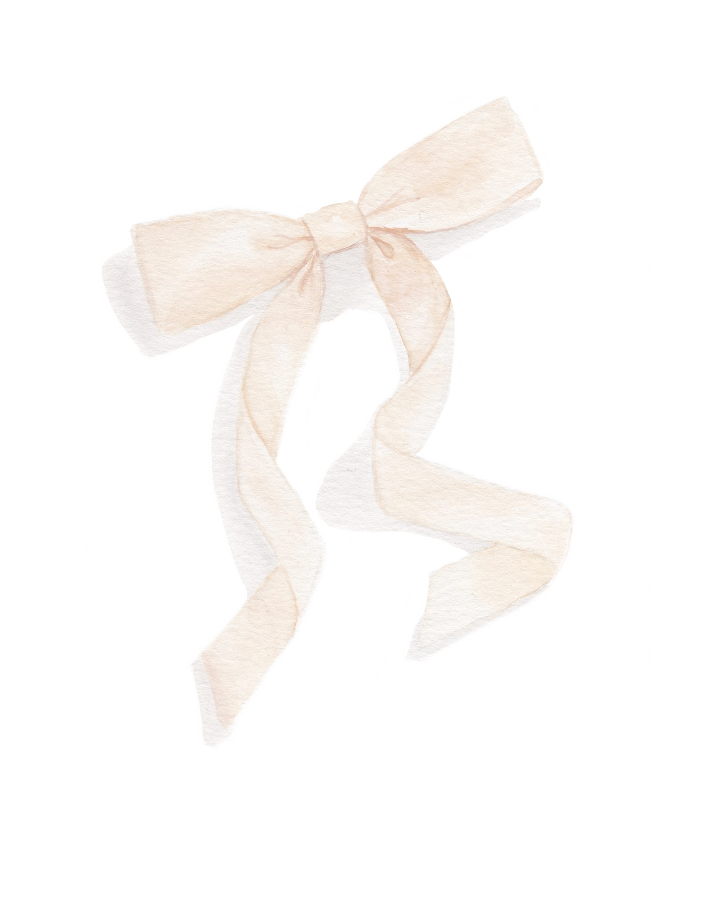 Neutral Watercolor Ribbon - Art Print