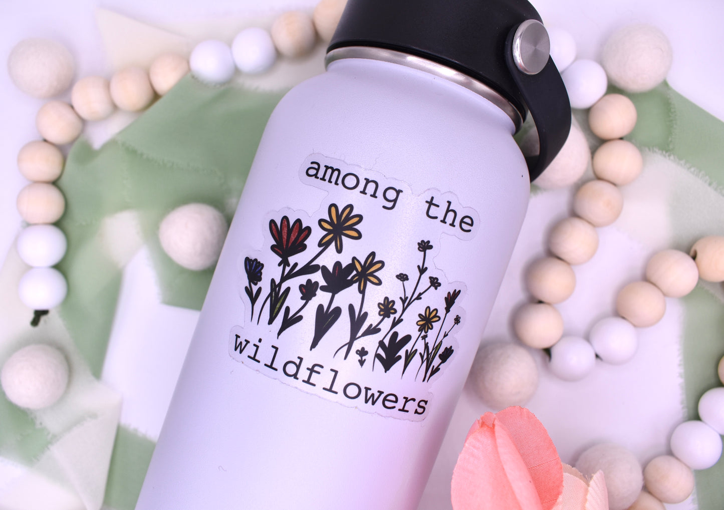 Among the Wildflowers Sticker, 3x2.5in