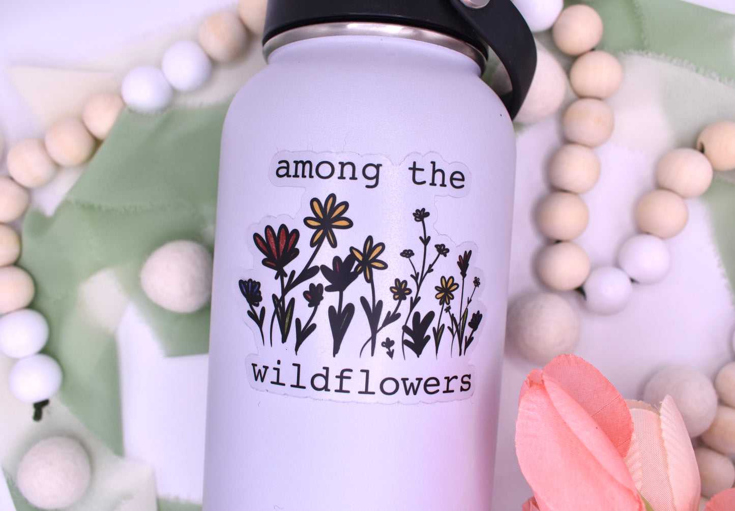 Among the Wildflowers Sticker, 3x2.5in