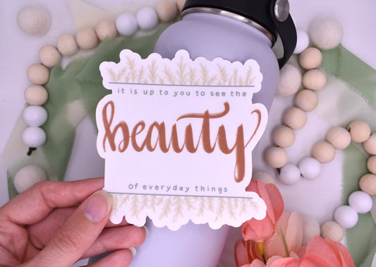 Beauty Inspirational Sticker, 3.79x4in