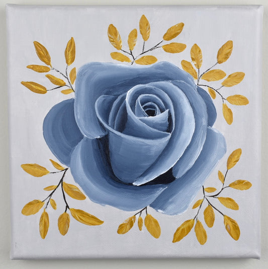 "Clarice" - 8x8in Original Rose Painting