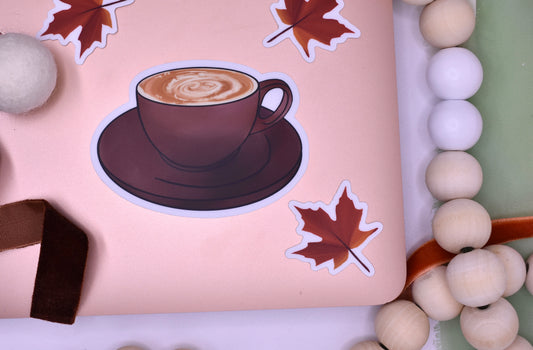 Coffee Cup Sticker, 3x2.18in