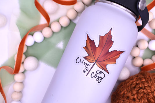 Crisp and Cozy Sticker, 2.59x3in