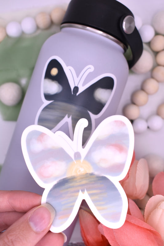 Dawn Butterfly Sticker, 2.88x3in
