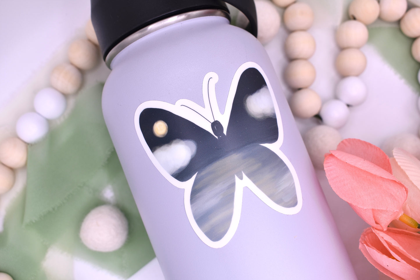Dusk Butterfly Sticker, 2.88x3in