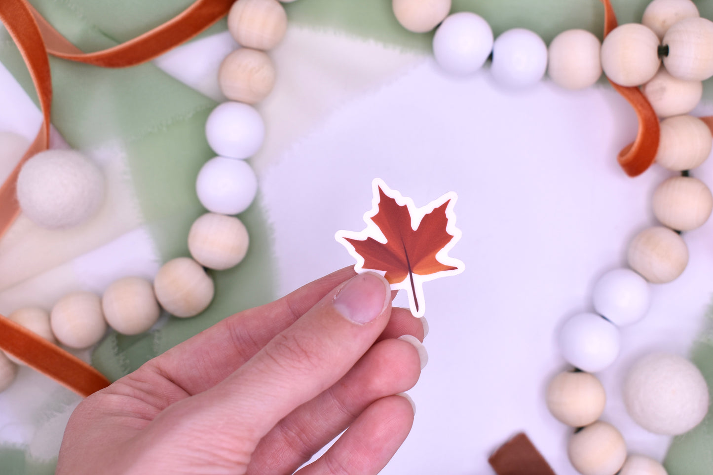 Autumn Leaf Sticker, 1.33x1.5in