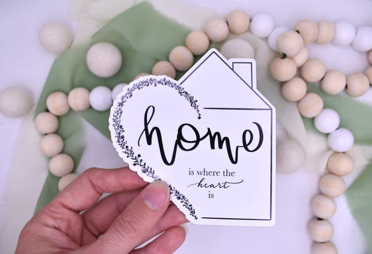 Home is Where the Heart is Magnet, 3.8x4in