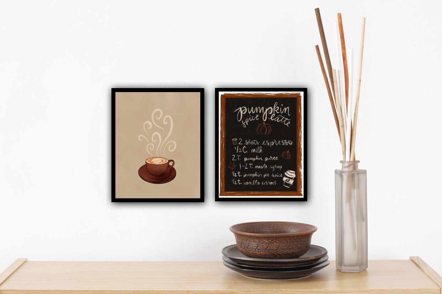 Steaming Coffee Art Print