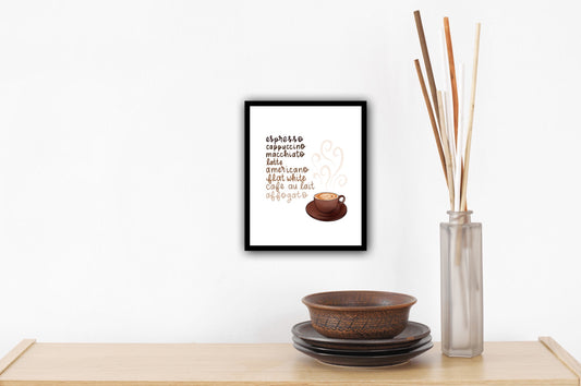 Coffee List Art Print