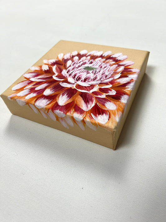 "Fire and Ice"- 6x6in Original Painting