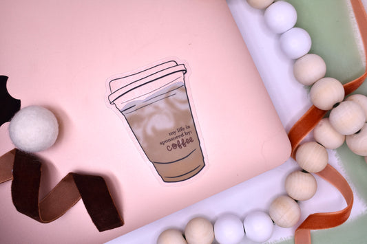 Iced Coffee Sticker, 2.15x3in