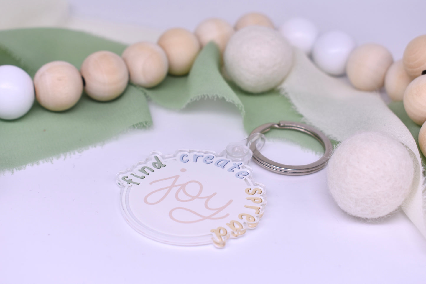 Find Create Spread Joy Keychain, 2x1.89in